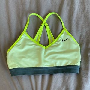 Neon Nike sports bra